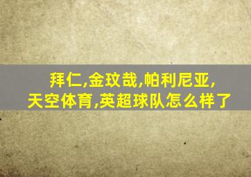 拜仁,金玟哉,帕利尼亚,天空体育,英超球队怎么样了