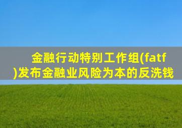 金融行动特别工作组(fatf)发布金融业风险为本的反洗钱